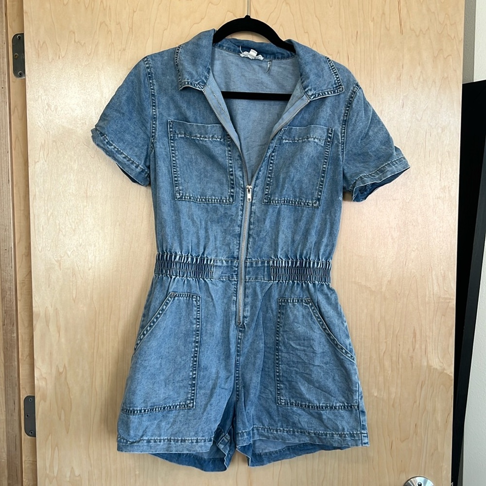 Jean/denim romper. Worn once